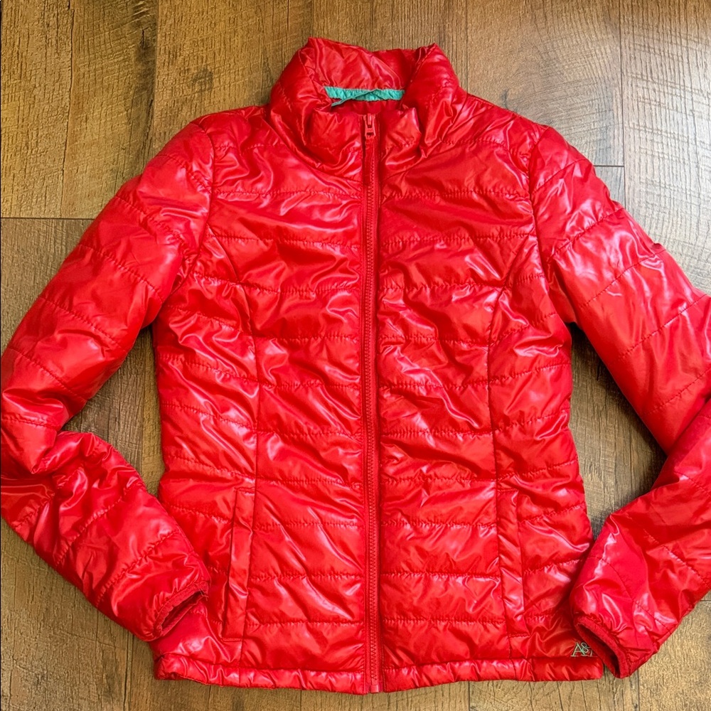 Red Lightweight Packable Puffer Jacket - Women